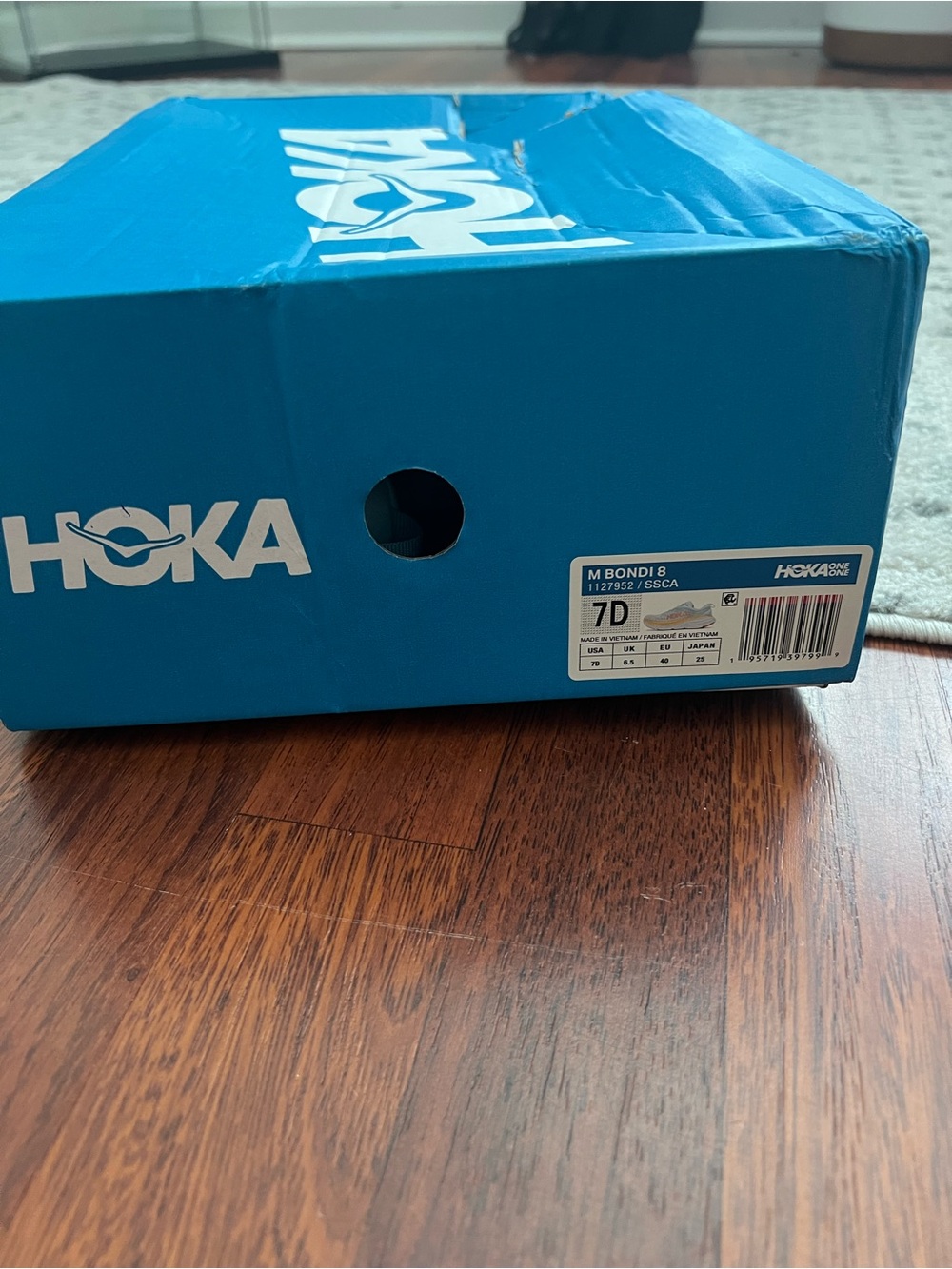 Hoka Women's Light Blue and Yellow Running Sneakers - Picture 4 of 4